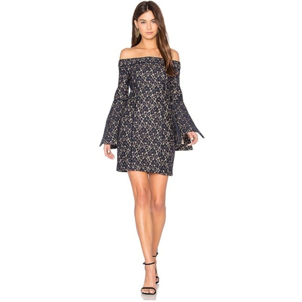 KEEPSAKE Too Soon Mini Navy Dress